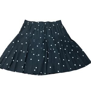 Ann Taylor Knife Pleat Polka Dot Skirt Size 12 NWT